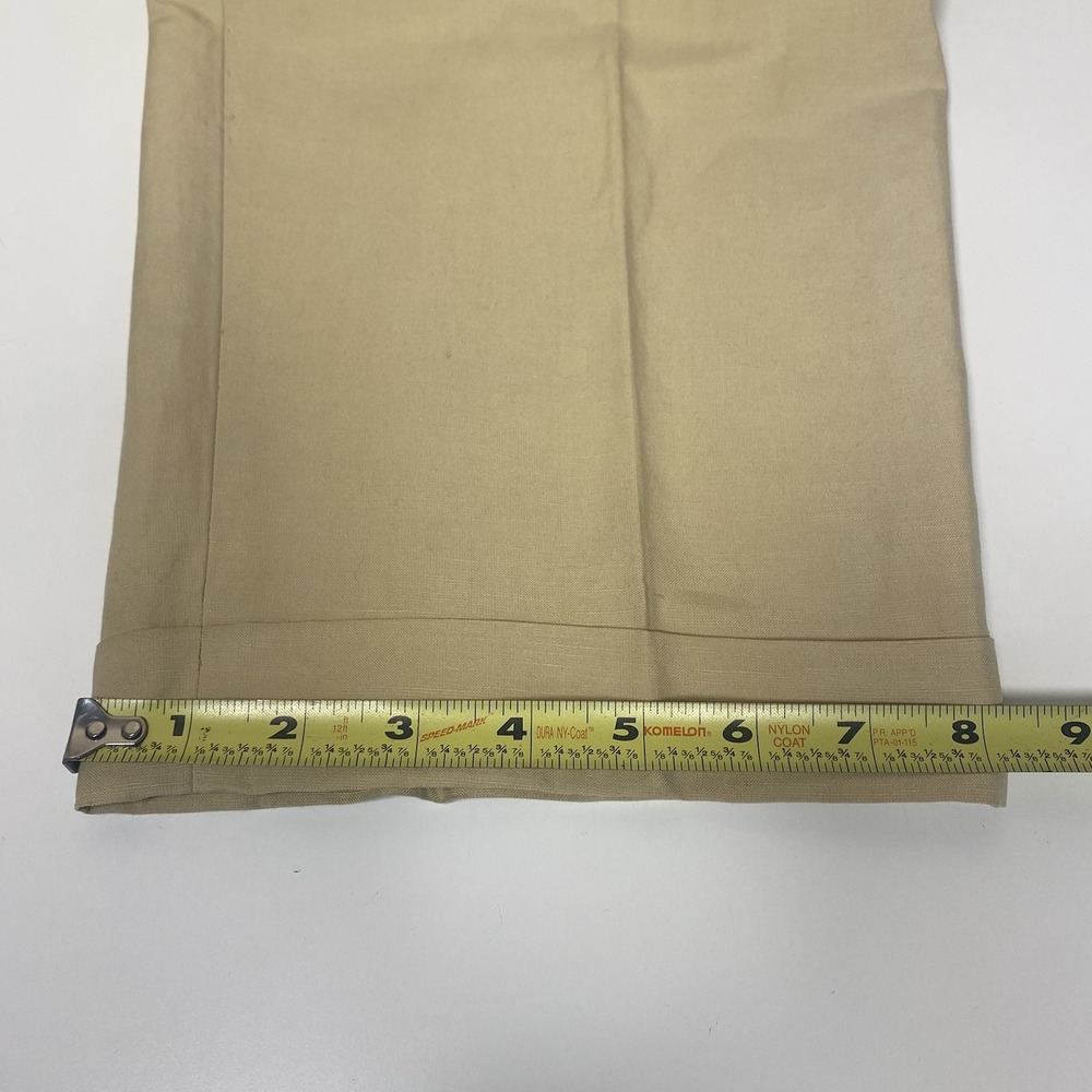 Lauren Ralph Lauren Sz 12 Silk Linen Blend‎ Lined Wide Leg Casual Pants Beige - Picture 9 of 10